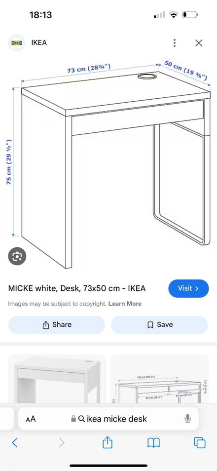 Photo of free IKEA Desk (Morden SM4) #2