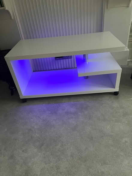 Photo of free White coffee/TV table purple light (Hove BN3) #1