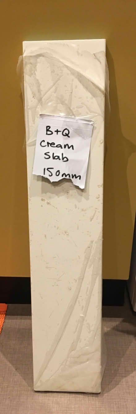 Photo of free Kitchen door unused B&Q cream slab 150mm (Belmont TN35) #1