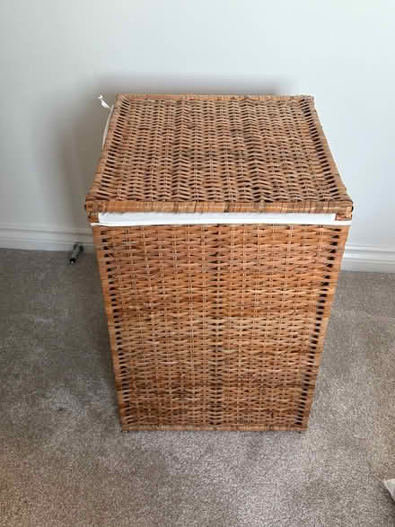 Photo of free Wicker laundry basket (Glastonbury, BA6) #1