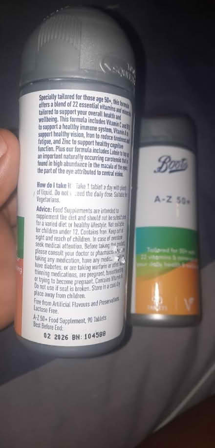 Photo of free Unopened- A-Z supplement for 50+ (BD7) #2