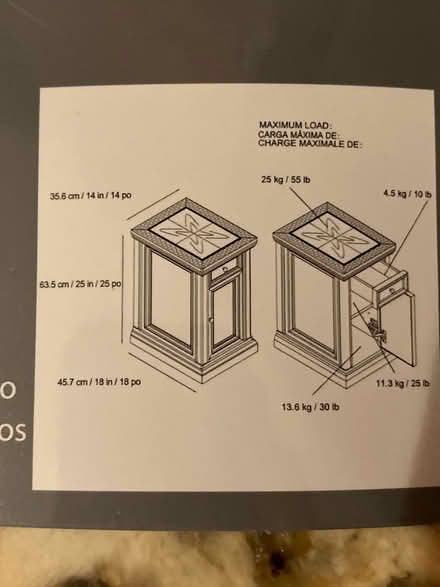 Photo of free Side table with power and USB (Arlington Heights, IL) #3