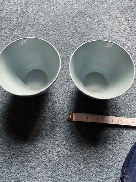 Photo of free Set of different sized light blue food plates (Fleetville AL1) #3