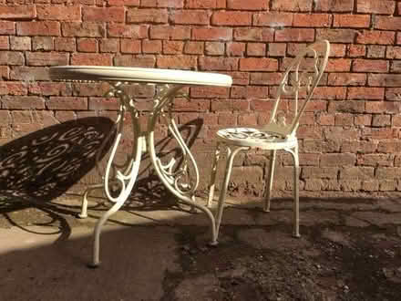 Photo of free garden table and chair (Peckforton CW6) #1