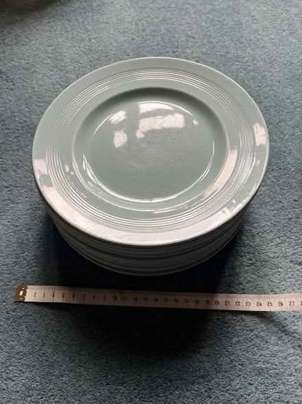 Photo of free Set of different sized light blue food plates (Fleetville AL1) #2