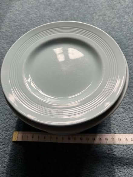 Photo of free Set of different sized light blue food plates (Fleetville AL1) #1