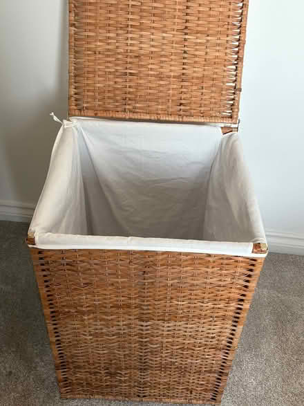 Photo of free Wicker laundry basket (Glastonbury, BA6) #2