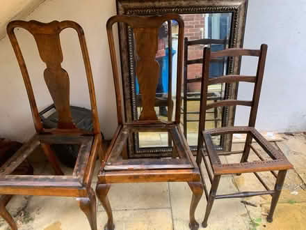 Photo of free X3 wooden chairs (Windsor) #1
