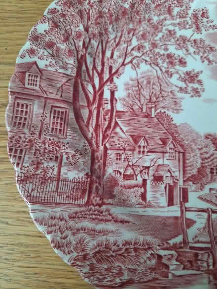 Photo of free Red 8" 'Cotswold' plate (Bedhampton PO9) #2