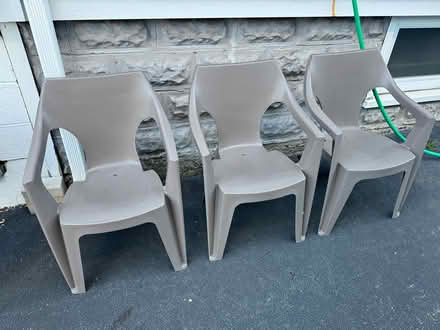 Photo of free Plastic Chairs and Folding Table (Near Davis Square) #1