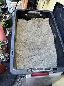 Photo of free 2 containers Larms clean sand (Alameda) #1