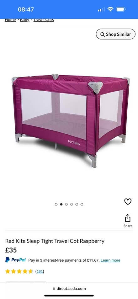 Photo of free Travel Cot (Morden SM4) #1