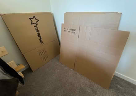 Photo of free 12 cardboard boxes (Bourne PE10) #1