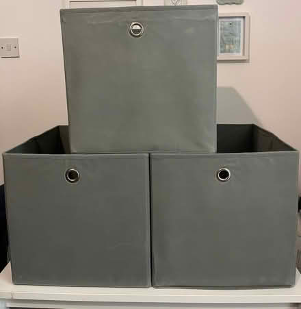 Photo of free 3 grey storage boxes (Hammersmith) #1