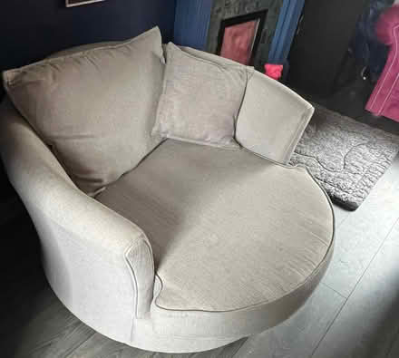 Photo of free Grey Swivel Cuddle Chair (Firgrove OL16) #2