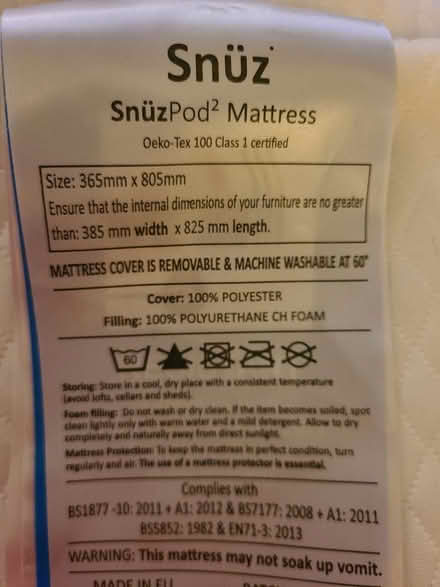 Photo of free Mattress protector for snuzpod 2 (Hither green SE13) #1