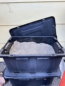 Photo of free 2 containers Larms clean sand (Alameda) #2
