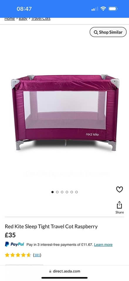 Photo of free Travel Cot (Morden SM4) #2