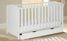 Photo of free White cot bed with trundle storage drawer (IKEA) (Seer Green HP9) #1