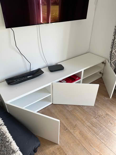 Photo of free IKEA Matt white TV stand (Wildernesse TN15) #2