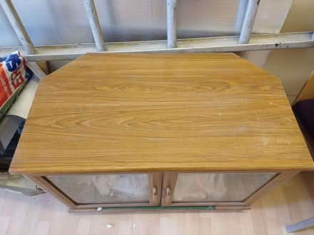 Photo of free Wooden TV Cabinet with Glass Doors (Chadwell Heath RM6) #2
