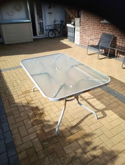 Photo of free Outdoor glass top table (NR30) #1