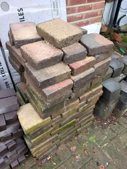 Photo of free Approx 80 block paving bricks (Norbiton KT3) #1