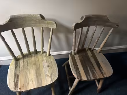 Photo of free 2 antique wooden chairs (Musselburgh EH21) #4