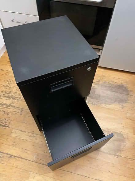 Photo of free Highbury N5: Two drawer black filing cabinet (Highbury New Park N5) #2