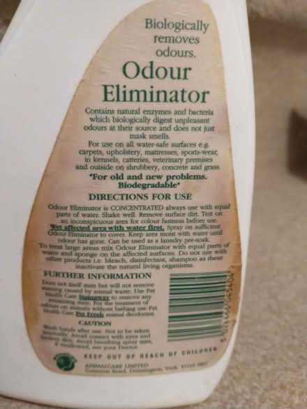 Photo of free Biological Odour Remover for pet smells (Lakenham NR1) #2