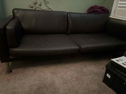Photo of free Dark brown sofa (TN39) #3