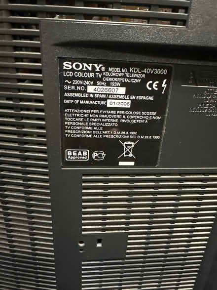 Photo of free 40” tv (Ascot SL5) #1