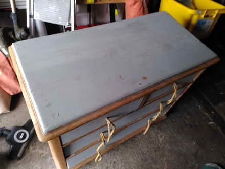 Photo of free Pine painted chest of drawers and footstool (Low Hesket CA4) #1