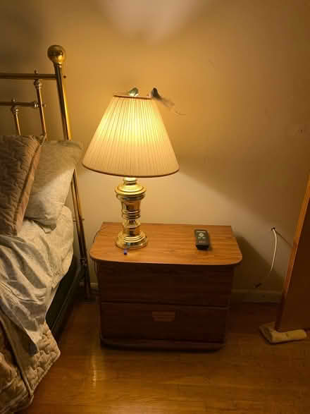 Photo of free Night table & lamp (Paterson) #1