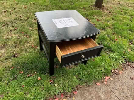 Photo of free end table with drawer (not on curb) (Capitol Hill) #2