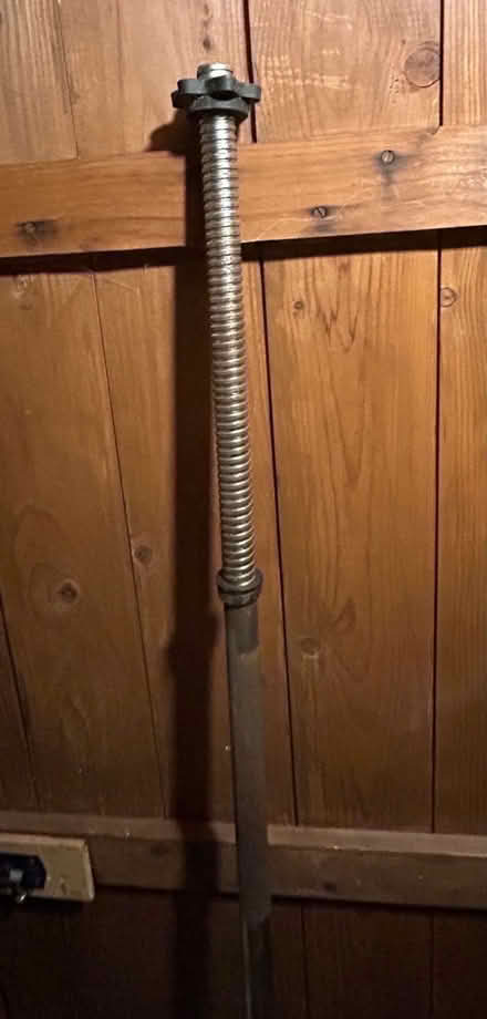 Photo of free Standard barbell with weights (Mitcham CR4) #3
