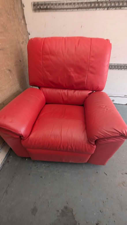 Photo of free Red recliner arm chair (Swanley Village BR8) #1