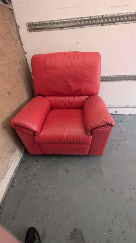 Photo of free Red recliner arm chair (Swanley Village BR8) #2
