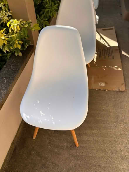 Photo of free 4 white chairs (Currie EH14) #1