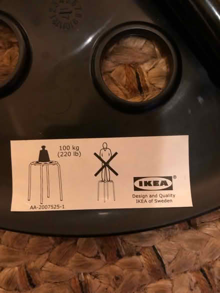 Photo of free Stool, IKEA, black metal/ plastic (SG4 Hitchin) #3