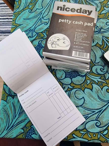 Photo of free Petty Cash pads (Dereham Rd area NR2) #1