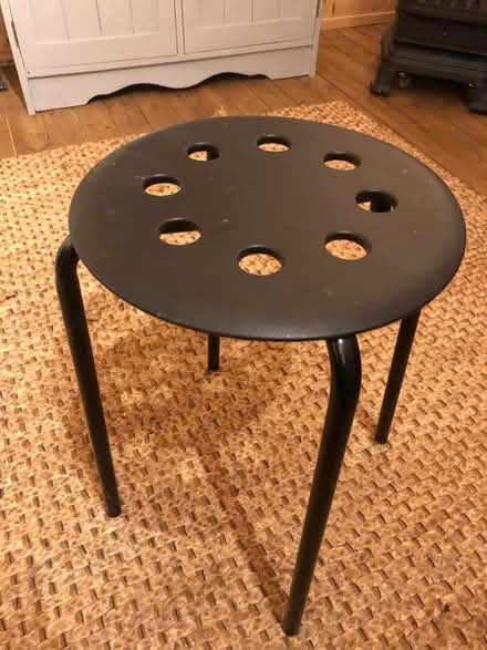 Photo of free Stool, IKEA, black metal/ plastic (SG4 Hitchin) #1