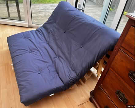 Photo of free Futon Double Base & Blue Mattress (Lenton NG7) #2