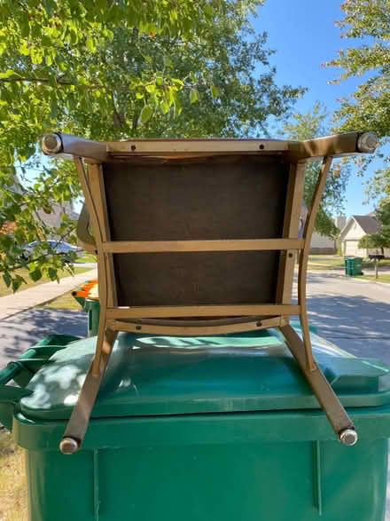Photo of free Leather & metal chair (Plainfield) #3