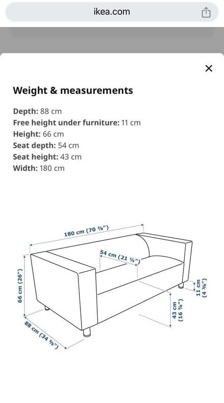 Photo of free Two x IKEA Klippan 2/3 seater Sofas (Appleby-in-Westmorland CA16) #3