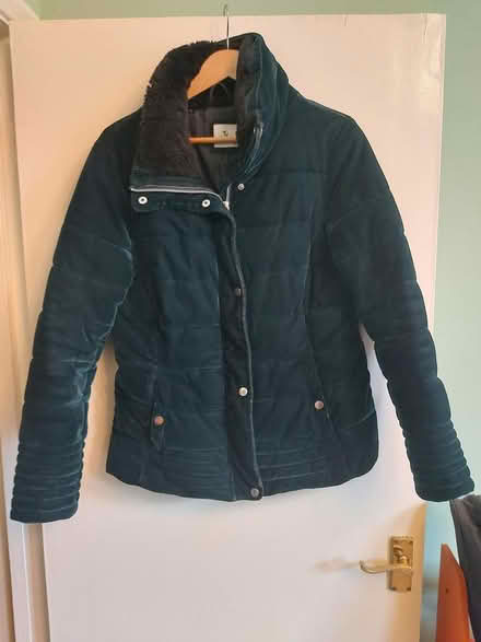 Photo of free Dark green velour puffer coat (Crystal Palace, SE19) #1