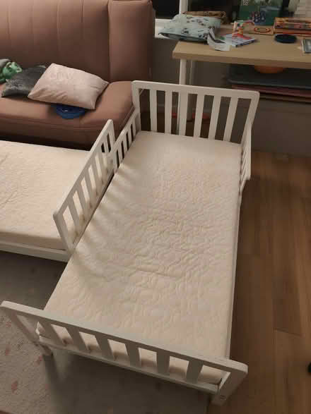 Photo of free 2x cotbeds + memory foam mattress (BB5 5QP) #1