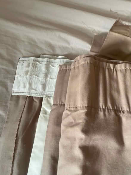 Photo of free Pair of beige curtains (Ellesmere Port) #1