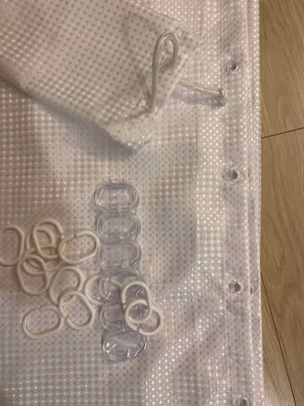 Photo of free White shower curtain (North Horsham) #2