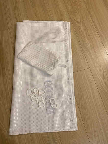 Photo of free White shower curtain (North Horsham) #1